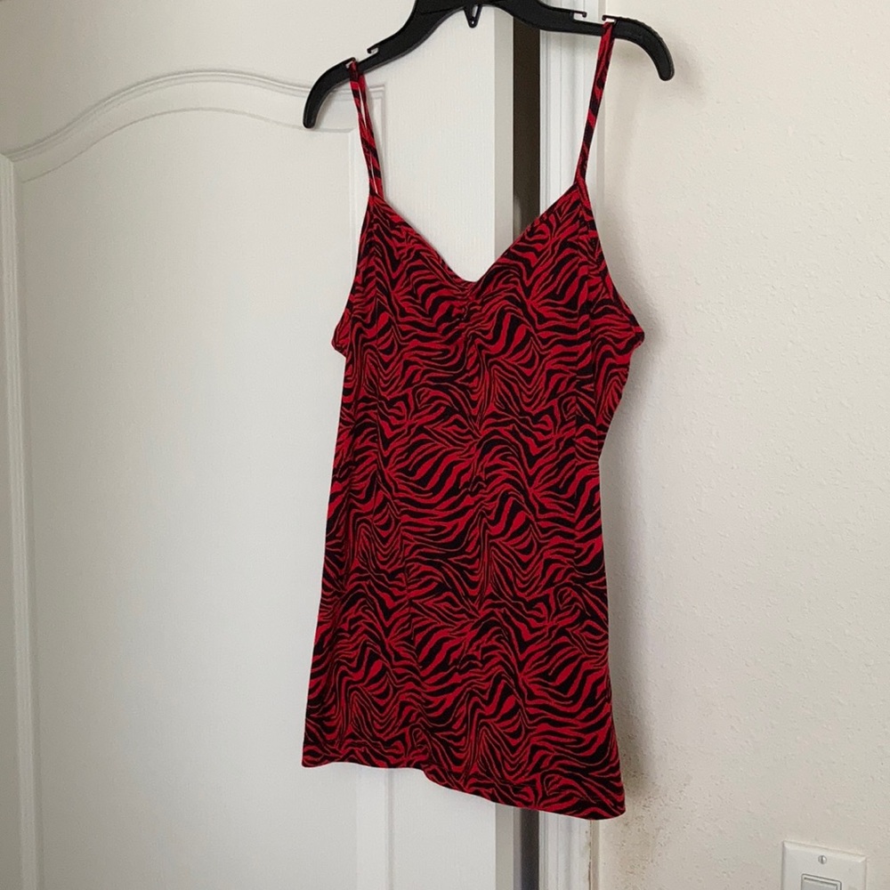 No Boundaries Tank Top in Red & Black.